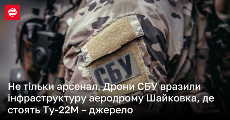 Не лише арсенал. Безпілотники СБУ атакували інфраструктуру аеродрому Шайковка, де розташовані Ту-22М - джерело.