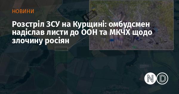 Розстріл українських військових на Курщині: омбудсмен звернувся до ООН та МКЧХ з листами про злочинні дії росіян.